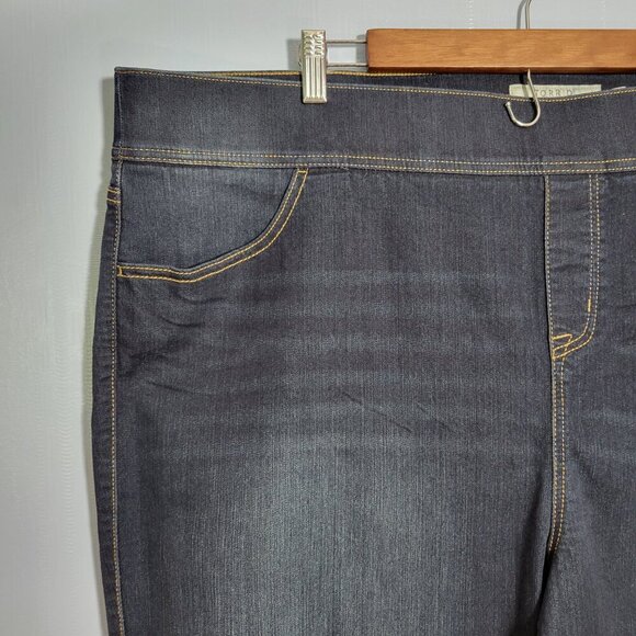 Torrid Lean Jean 4R Size 26 Dark Wash Denim Blue Faded Pull On Skinny Jeans - Picture 7 of 13